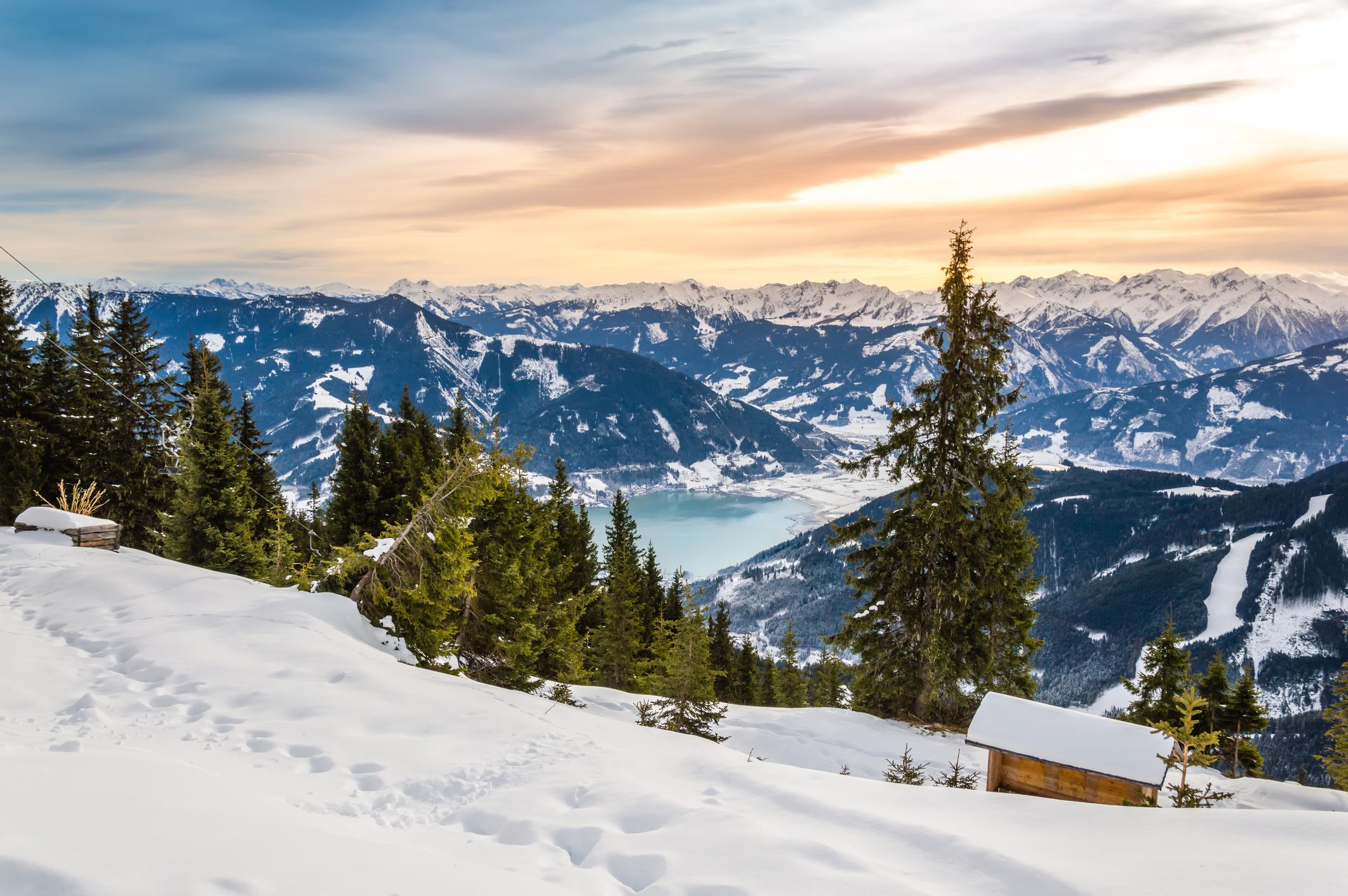Zell am see ski resort scenery