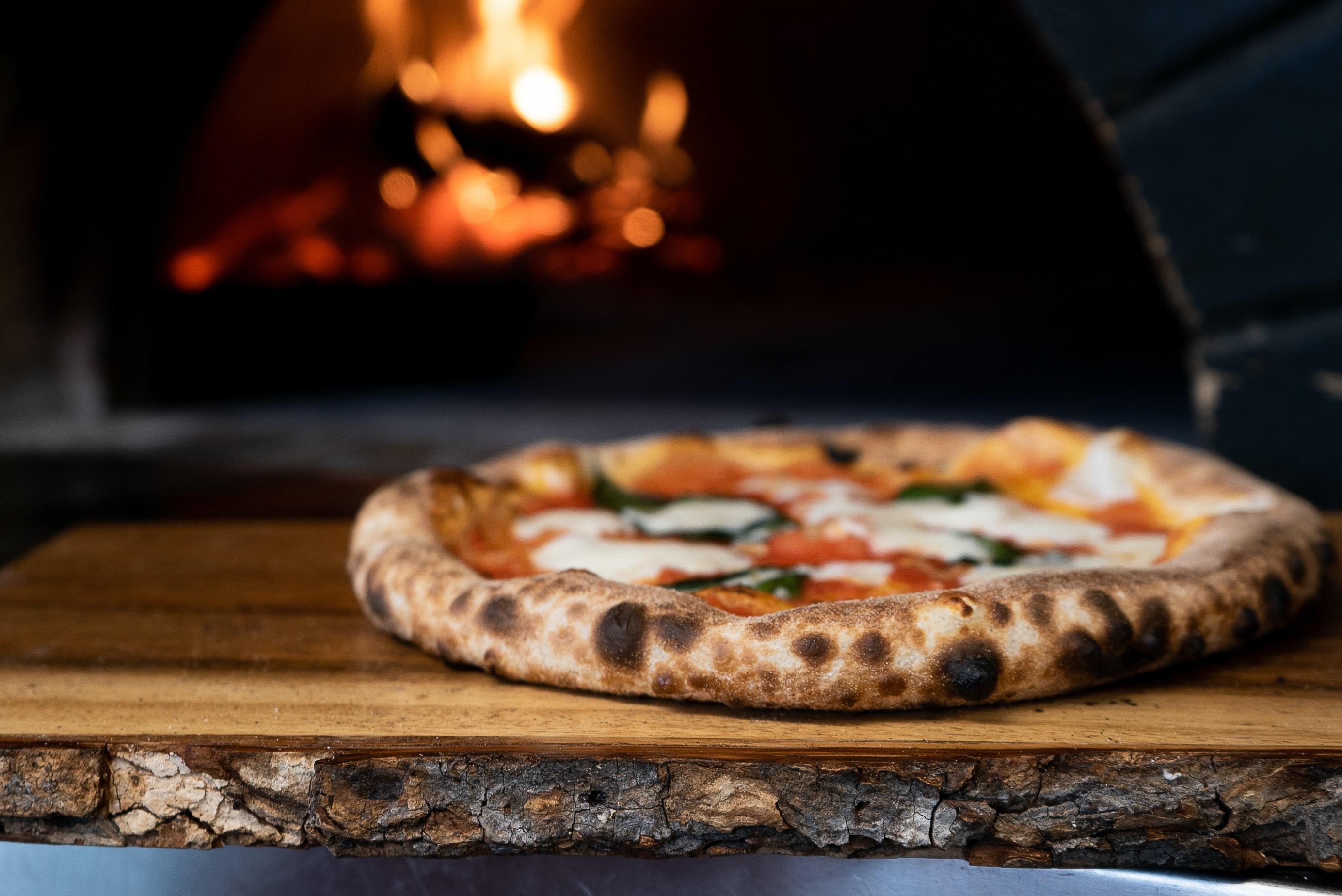 Italian pizza just out of the oven