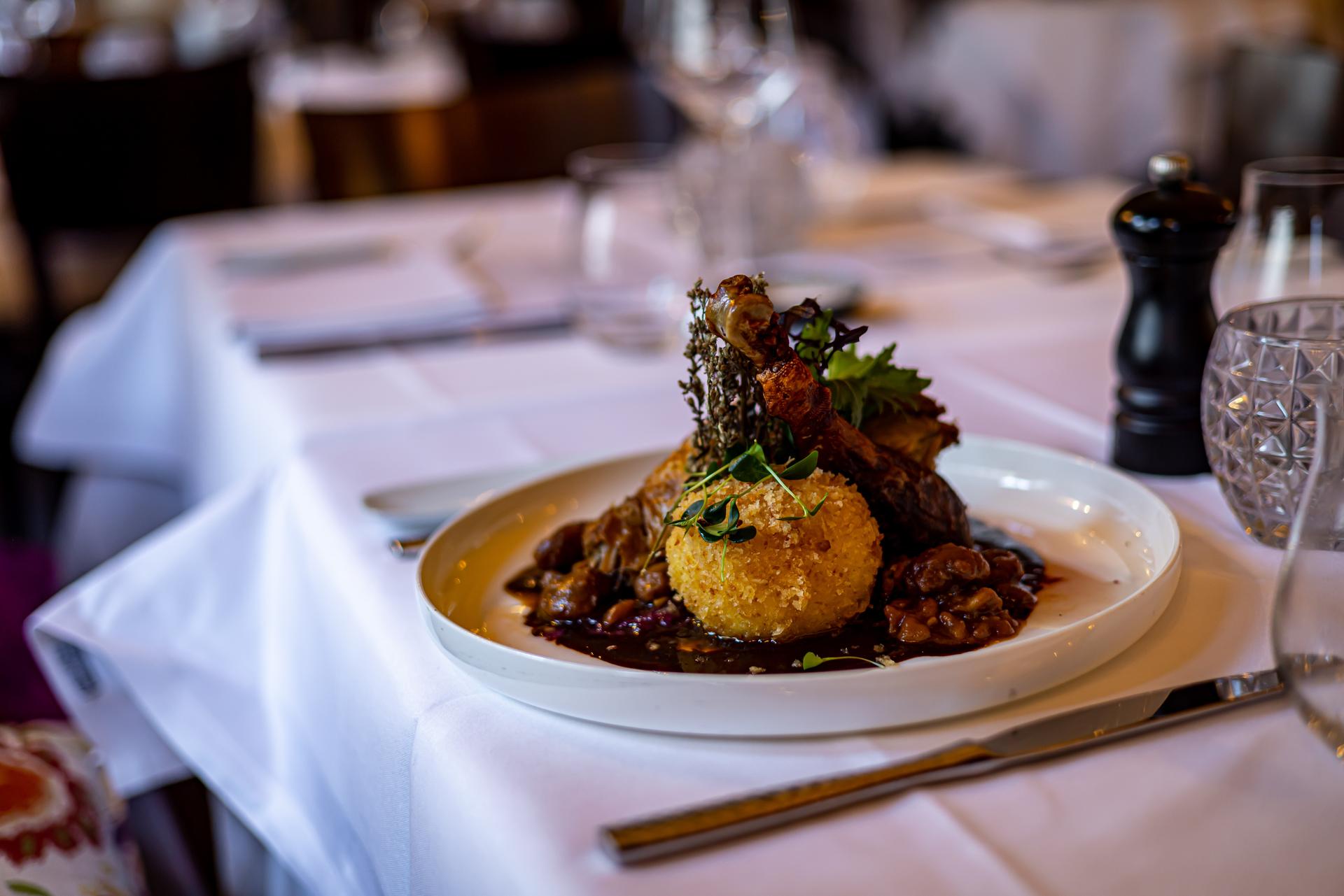 Knodel dish served up in Austrian restaurant