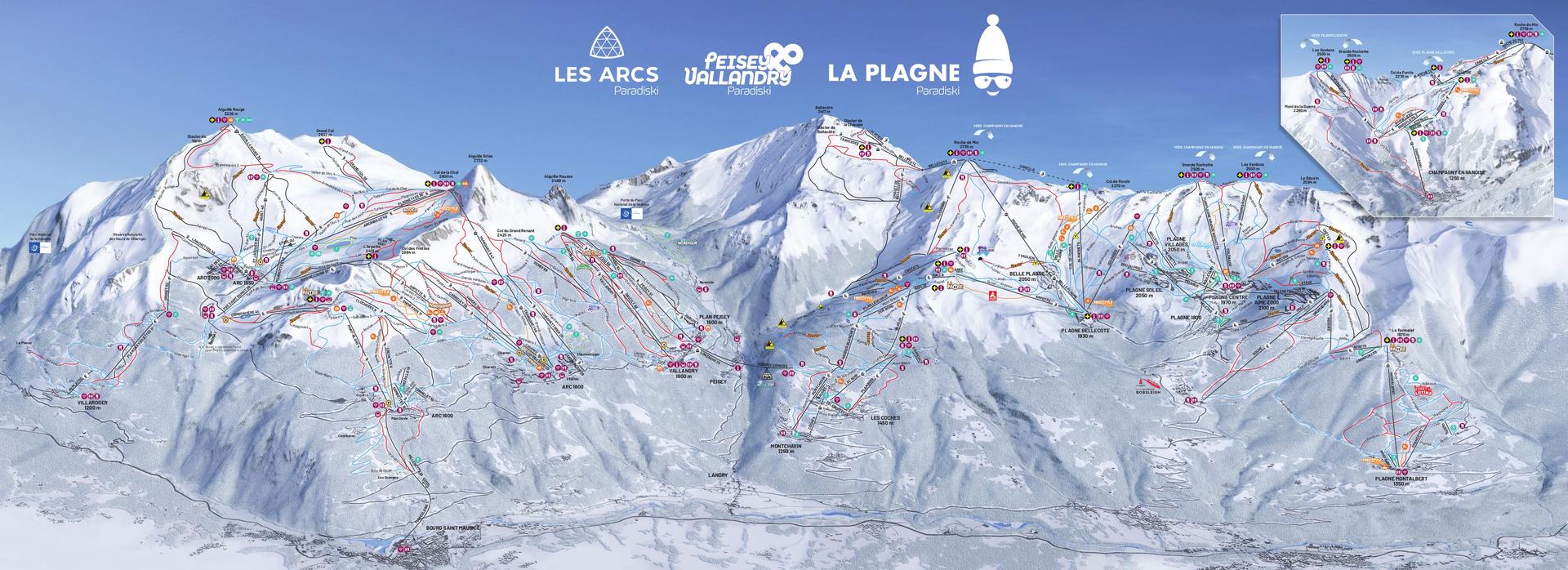 Montalbert ski map